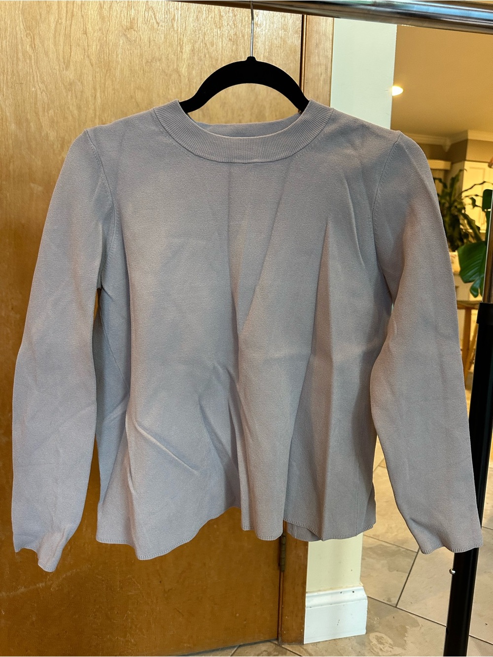 Aritzia Light Gray Sweater with Open Back